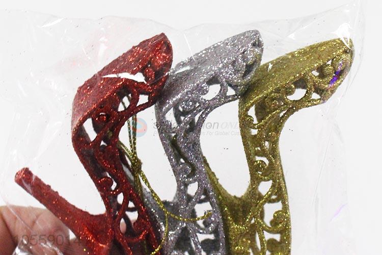 Good Quality Plastic High-Heeled Shoes Shape Christmas Ornament