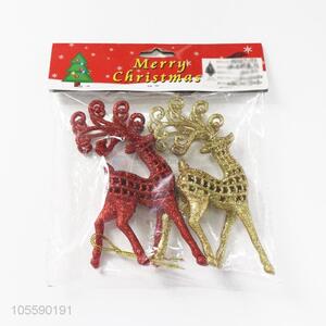 Top Quality Colorful Christmas Plastic Deer Shape Ornament
