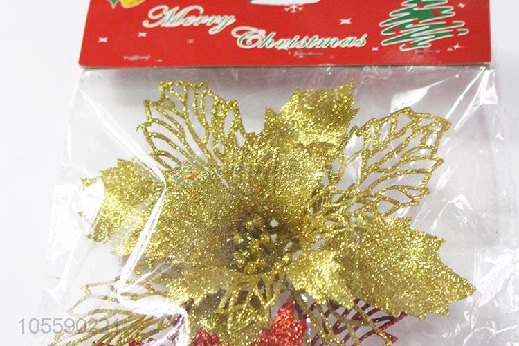 Custom Beautiful Plastic Flower Christmas Hanging Ornament