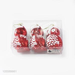 Best Quality 3 Pieces Plastic Owl Christmas Ornament Christmas Decoration