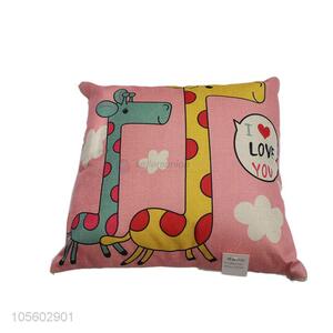 China Factory Cute Giraffe Sofa Pillow Case Boster Case for Living Room