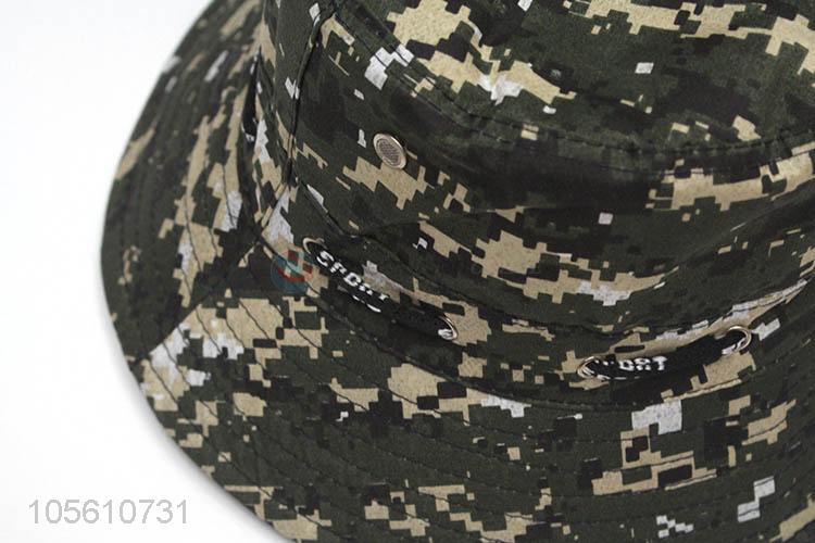 New arrival camouflage color kids summer bucket hat