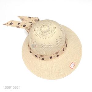 Recent design women beach cap summer sun straw hat