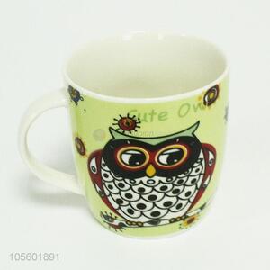 High quality cute owl pattern ceramic cup water cup