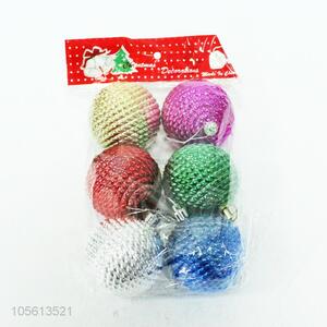 Hot-selling Colorful 6pcs Christmas Decoration Balls