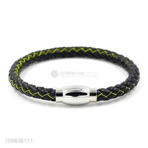 Top quality cheap men leather bracelet vintage braided bracelet