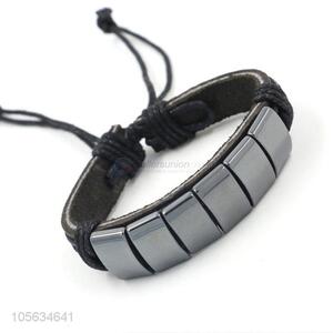 Factory wholesale retro men leather <em>bracelet</em> charms <em>bracelet</em>