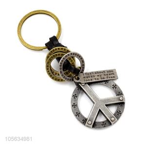 Best quality <em>men</em> favor retro alloy peace symbol shape <em>key</em> <em>chain</em> <em>key</em> holder