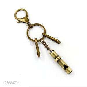 Promotional <em>men</em> favor retro alloy whistle shape <em>key</em> <em>chain</em> <em>key</em> holder