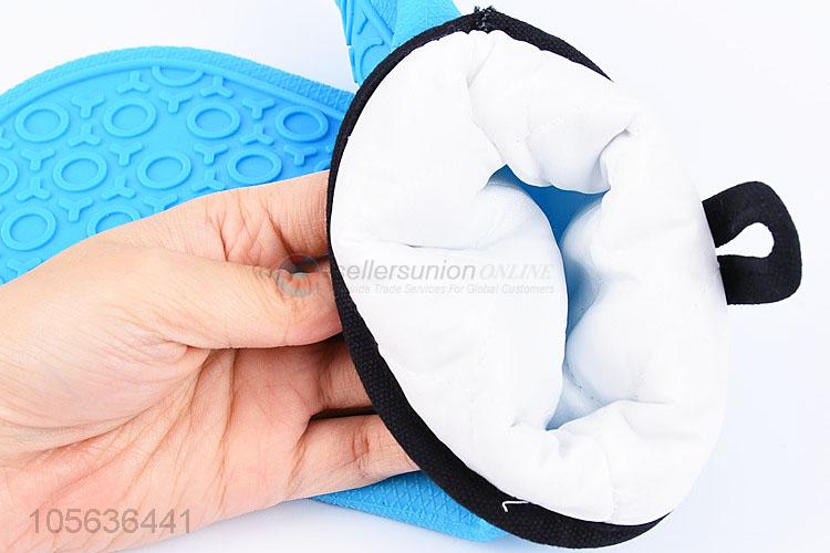 Unique Design 133g Cotton Silicone Gloves Oven Mitt Heat Resistant Glove With Fingers