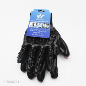 Wholesale five fingers pet grooming gloves massage hair remover cleaning brush