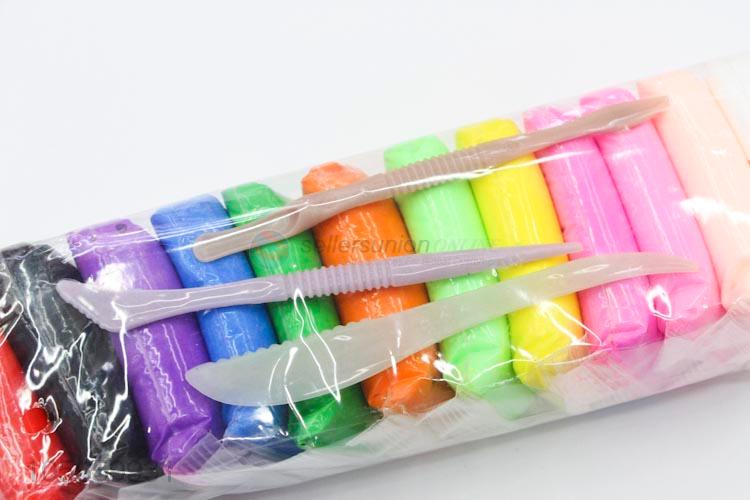 Factory Direct High Quality 12 Colors Light Clay Plasticine Modelling Clay Set