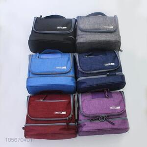 Custom Polyester Cosmetic Bag Zipper Makeup Bag With Hanger