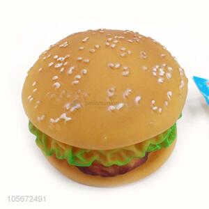 New Useful Hamburger Shape Resistant To Bite Pet Squeak Toys