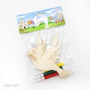 Good Quality Wooden Peace Dove Shape DIY Graffiti Craft Kit