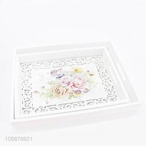 Factory Export Flower Pattern MDF Board Salver for Food