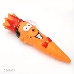 Factory directly sell cartoon carrot dog training sound chew toy