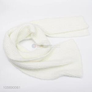 Wholesale Cheap White Knitted Woman Warm Scarf