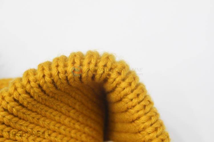 New Useful Yellow Winter Warm Knitting Hat for Children