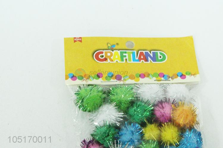 30PCS 2CM HAIR BALL,MIX COLORS IN ONE BAG WITH CARD