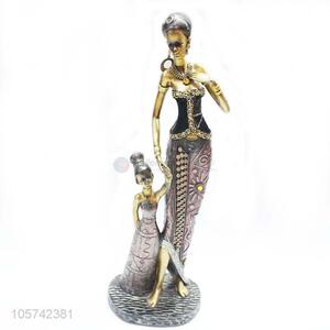 Top Selling Beautiful African Woman with Kids Sculpture Resin Indoor Decorative Statue