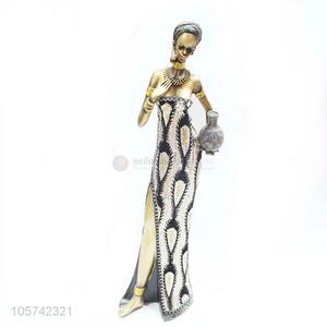 Best Price Resin Beautiful African Women Statues for Decoration