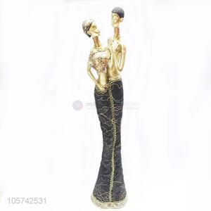 Superior Quality Resin Beautiful African Women and Man Statues for Decoration