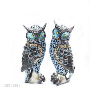 Lowest Price Colorful Garden Yard Decoration Owl Scarer Resin Bird Sculpture