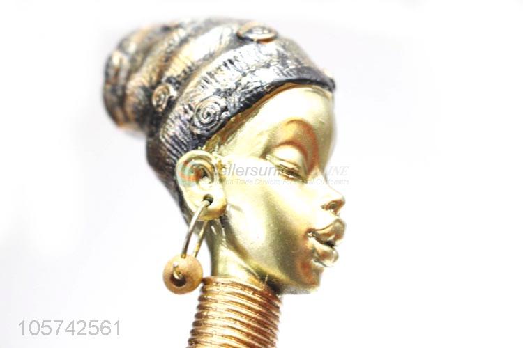 Factory Sales Home Decoration Beauty African Lady Statue