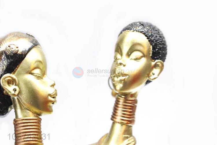 Superior Quality Resin Beautiful African Women and Man Statues for Decoration