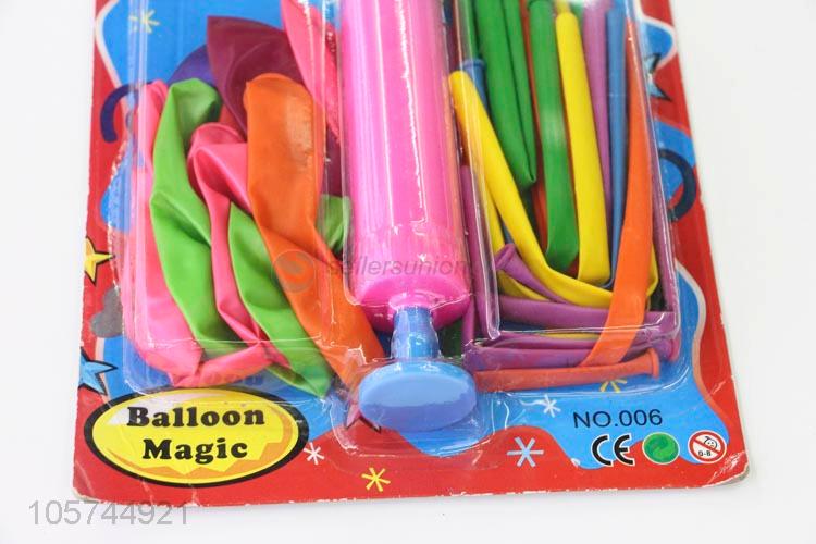 New Design Decorative Magic Balloons With Hand Pumps Set