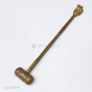 Bottom price dual-purpose wooden hammer massager with back scratcher