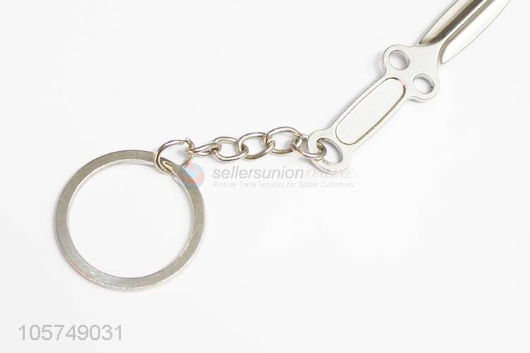Good quality dagger shape zinc alloy key chains metal keyrings