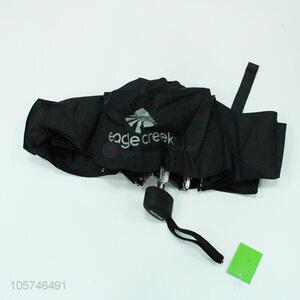Custom black portable folding umbrella