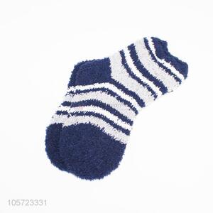 Wholesale children fashion stripes winter fuzzy socks
