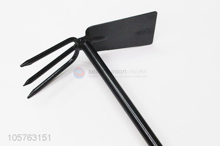 China wholesale gardening hand tool small garden iron hoe soldered with rake
