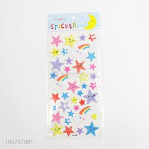 Professional supply lovely colorful star moon pvc stickers