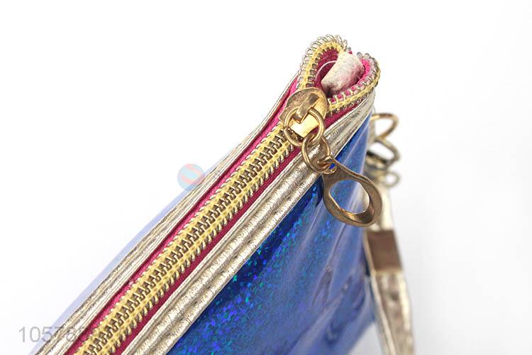 Hot selling printed pu leather zipper cosmetic bag set