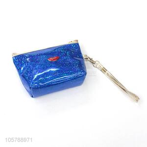 Hot selling shiny pu leather zipper cosmetic bag set