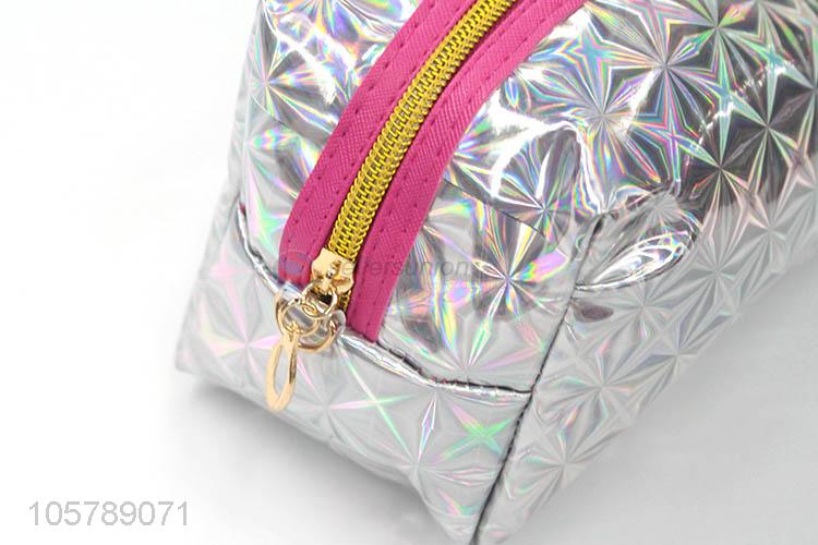 High grade umbrella pu leather zipper cosmetic bag for promotions