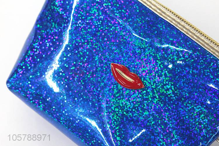 Hot selling printed pu leather zipper cosmetic bag set