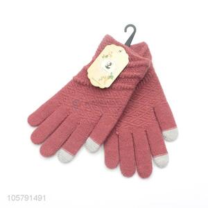 New Design Five Fingers Touchscreen Glove For Women