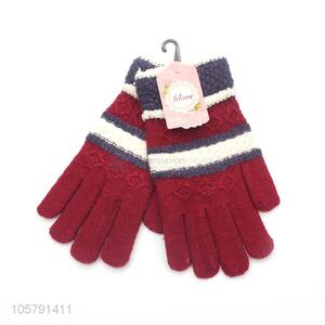 High Quality Five Finger Glove Ladies Warm Gloves