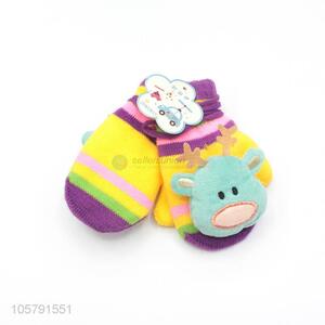 New Arrival Cartoon Warm Gloves With Rope For Children
