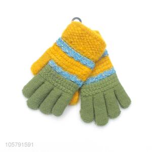 Good Quality Colorful Knitted Warm Gloves For Ladies