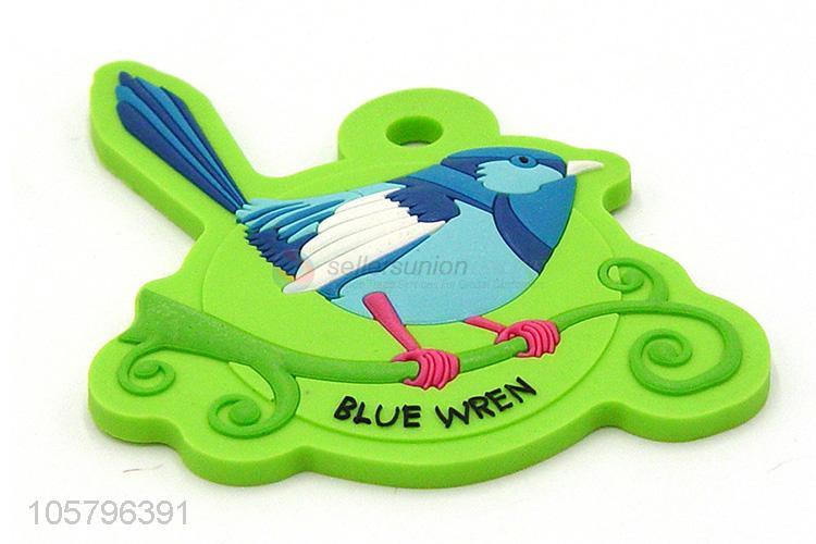 Best Quality Blue Wren Pattern Soft PVC Key Chain