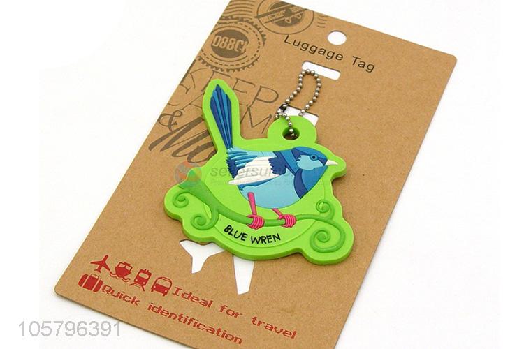 Best Quality Blue Wren Pattern Soft PVC Key Chain