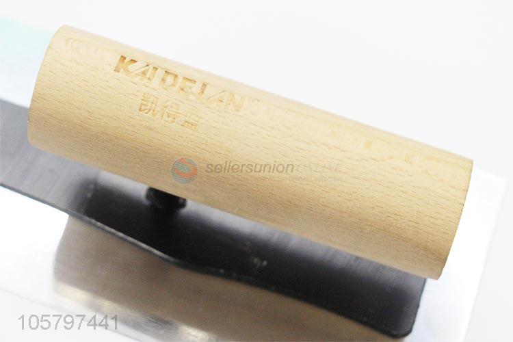 Professional supply plastering trowel with wooden handle