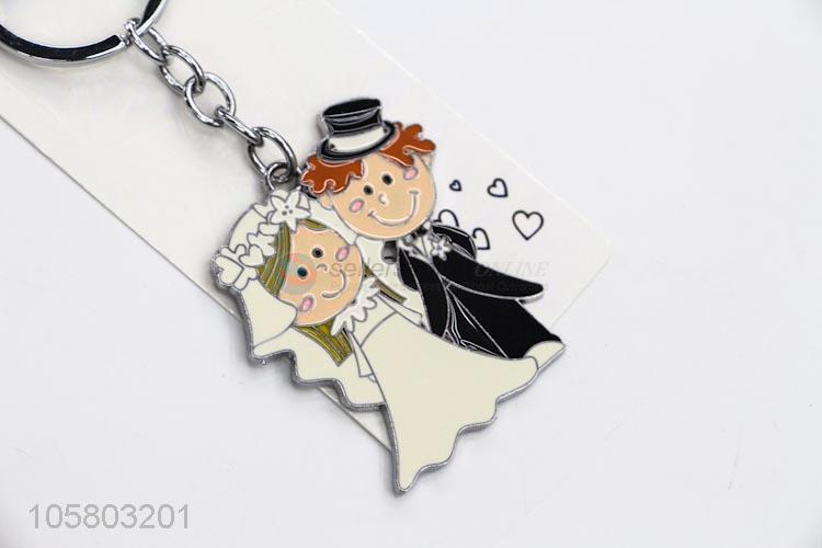 Advertising and Promotional Groom and Bride Pattern Zinc Alloy Key Chain