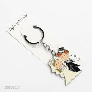 Advertising and Promotional Groom and Bride Pattern Zinc Alloy Key Chain